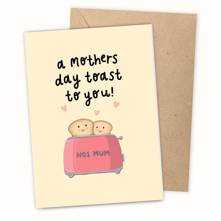 A toast to you, Mothers Day Card, Cute, Best Mum for wholesale by Lazy Sunday Collective