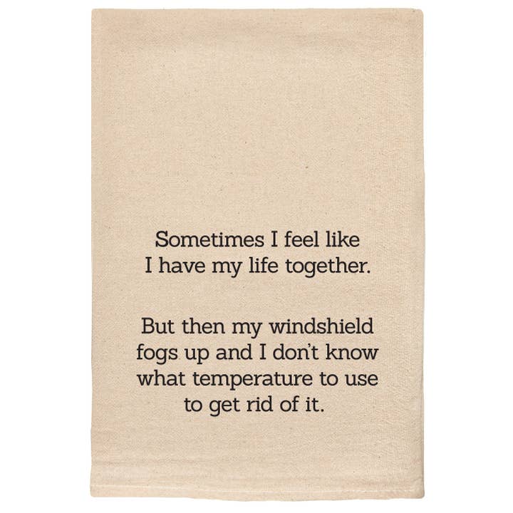 ellembee gift - Vente Torchons - Parfois, j'ai l'impression d'avoir ma vie commune avec des torchons de cuisine