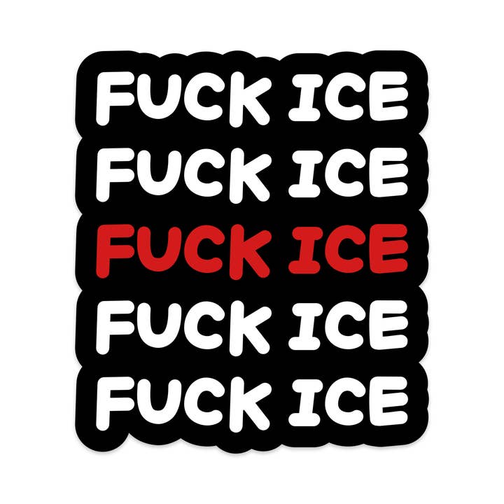 Fuck Ice Vinyl Sticker for wholesale by Mouthy Broad