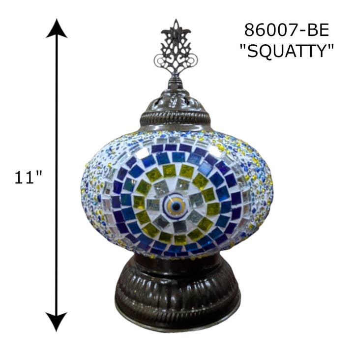 Import Corner - Wholesale Accent/Desk Lamp - Blue Eye Mosaic Lamp1