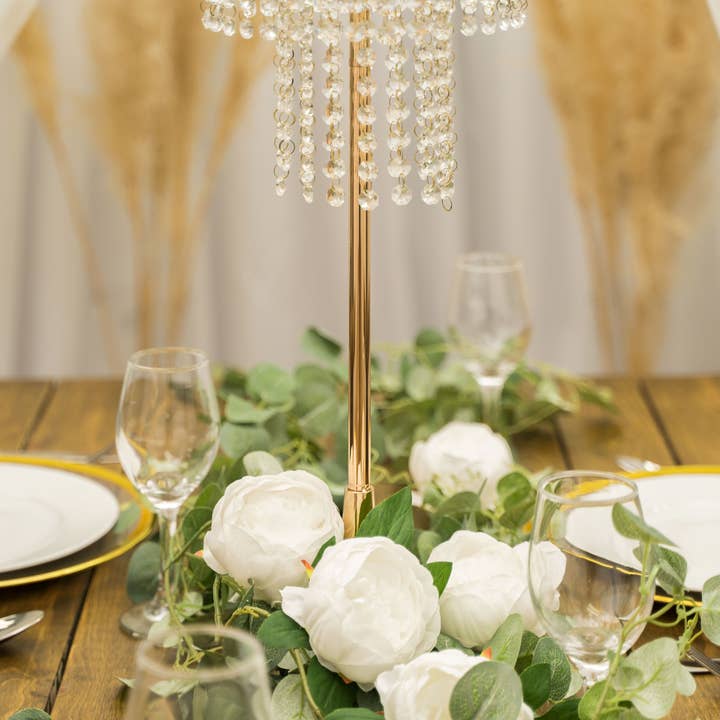 Crystal Drop Centerpieces 24.75" - Gold for wholesale on Faire7