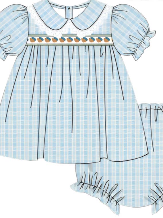 Girls Turkey Ribbon Diaper Set for wholesale by The Seaside Proper Children’s Company