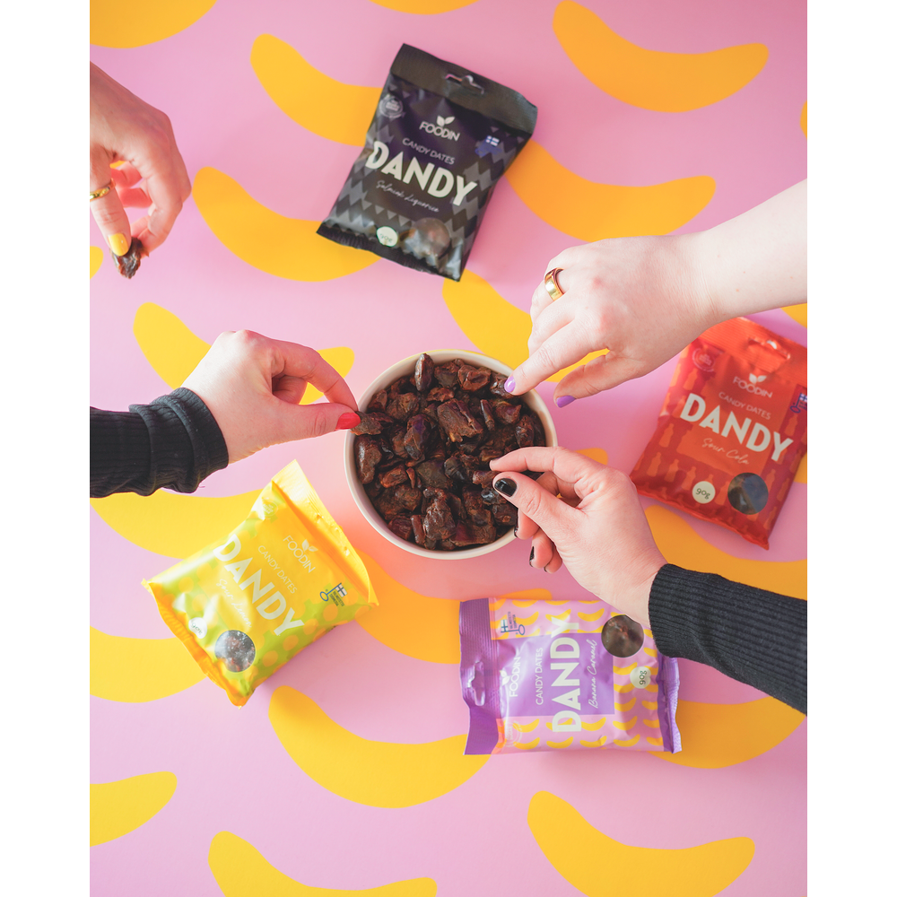 Foodin - Wholesale Fruit Snacks - Dandy Candy Dates, Banana Caramel 90g2