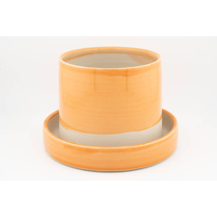 Swan City Ceramics - Wholesale Plant Pot - 4" x 4" Planter attached base drainage, Handmade Ceramic4