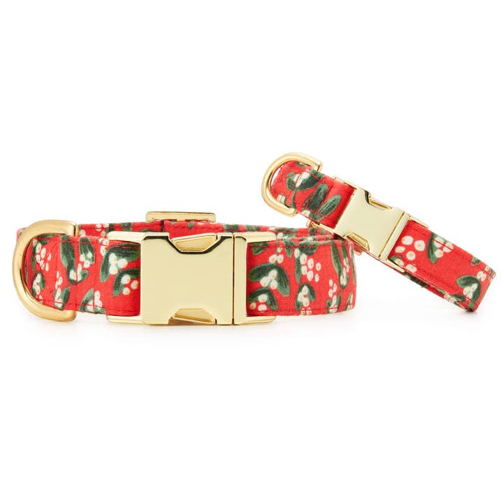 The Foggy Dog - Wholesale Pet Collar - Dog - Rifle Paper Co. x TFD Mistletoe Dog Collar2