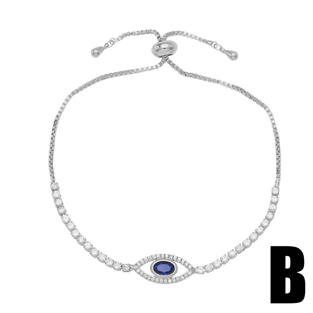 Mio Queena - Wholesale Charm/Dangle Bracelet - Multi-style Zircon-inlaid Evil Eye Bracelet4