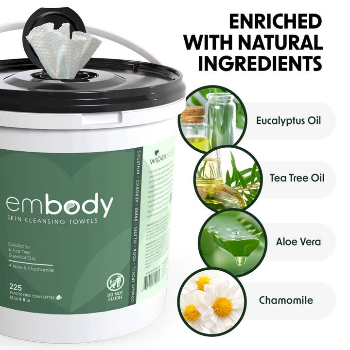 Wipex - Wholesale Face & Body Wipes - Wipex® Studio "Embody" Natural Body Wipes | Plastic-Free