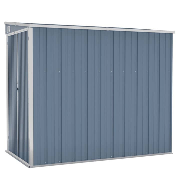 Greenwestons - Wholesale Outdoor Ornament/Decor - Green's Wall-mounted Garden Shed Gray 46.5"x76.4"x70.1" Galv1