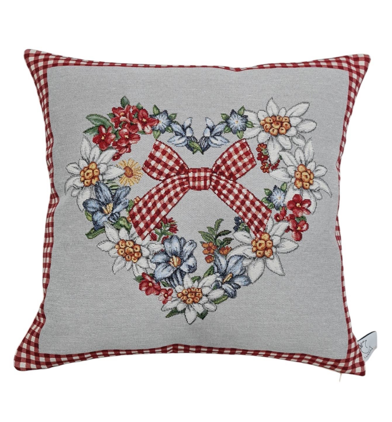 Lunaria Lab - Vendita all'ingrosso Cuscini decorativi - Federa Cuscino Cuore Country in Gobelin