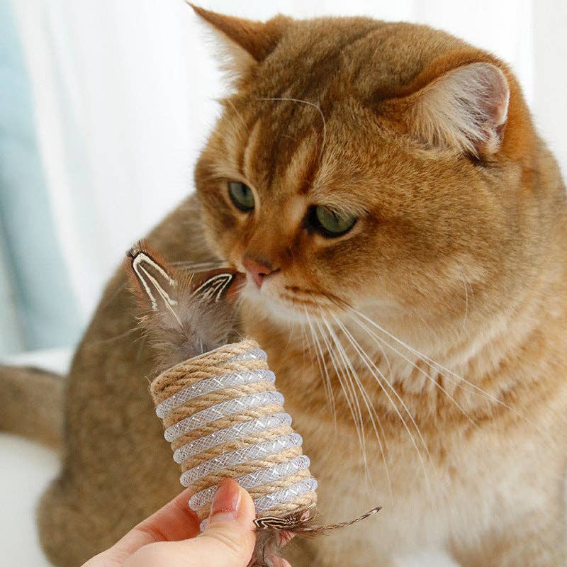 Cheerhunting – Engroshandel Legetøj - Kat – Moo - Fjeret Sound Roller Kattelegetøj1