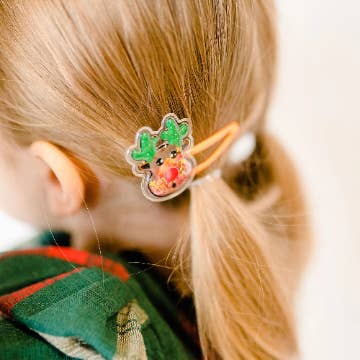 Golden Dot Lane - Wholesale Hair Clip - Kids - Christmas Confetti Shaker Hair Clips