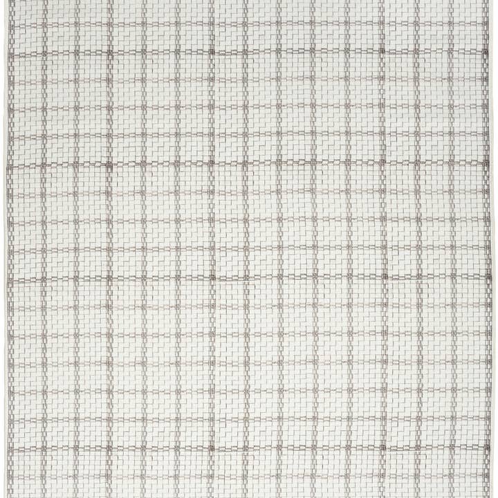 Tappeto antiscivolo Power Loom geometrico avorio e grigio, 12,7 x 17,8 cm per la vendita all'ingrosso da parte di HomeRoots