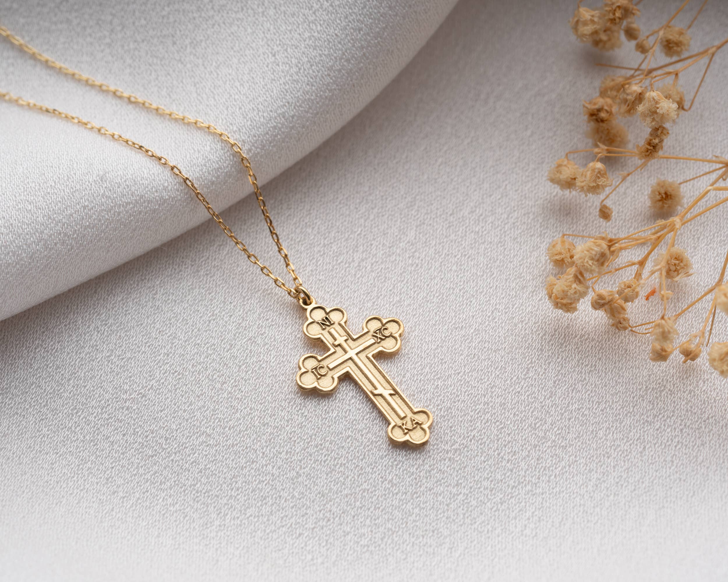 Tina Custom Jewelry - Wholesale Pendant/Charm Necklace - Orthodox Cross Necklace, Baptism Cross Necklace, IC XC NIKA8