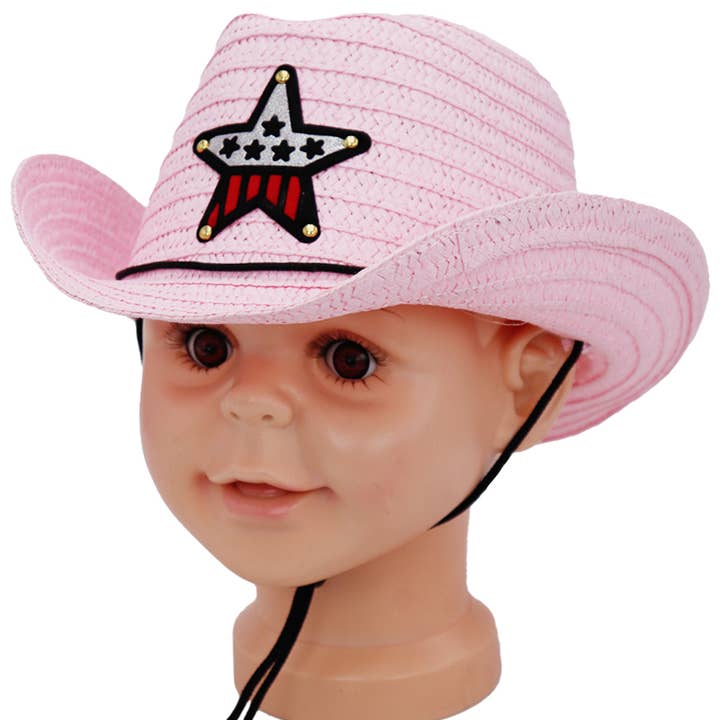 Cap Zone - Wholesale Cowboy hat – kids - Kids Western Star Paper Straw Cowboy Hat4
