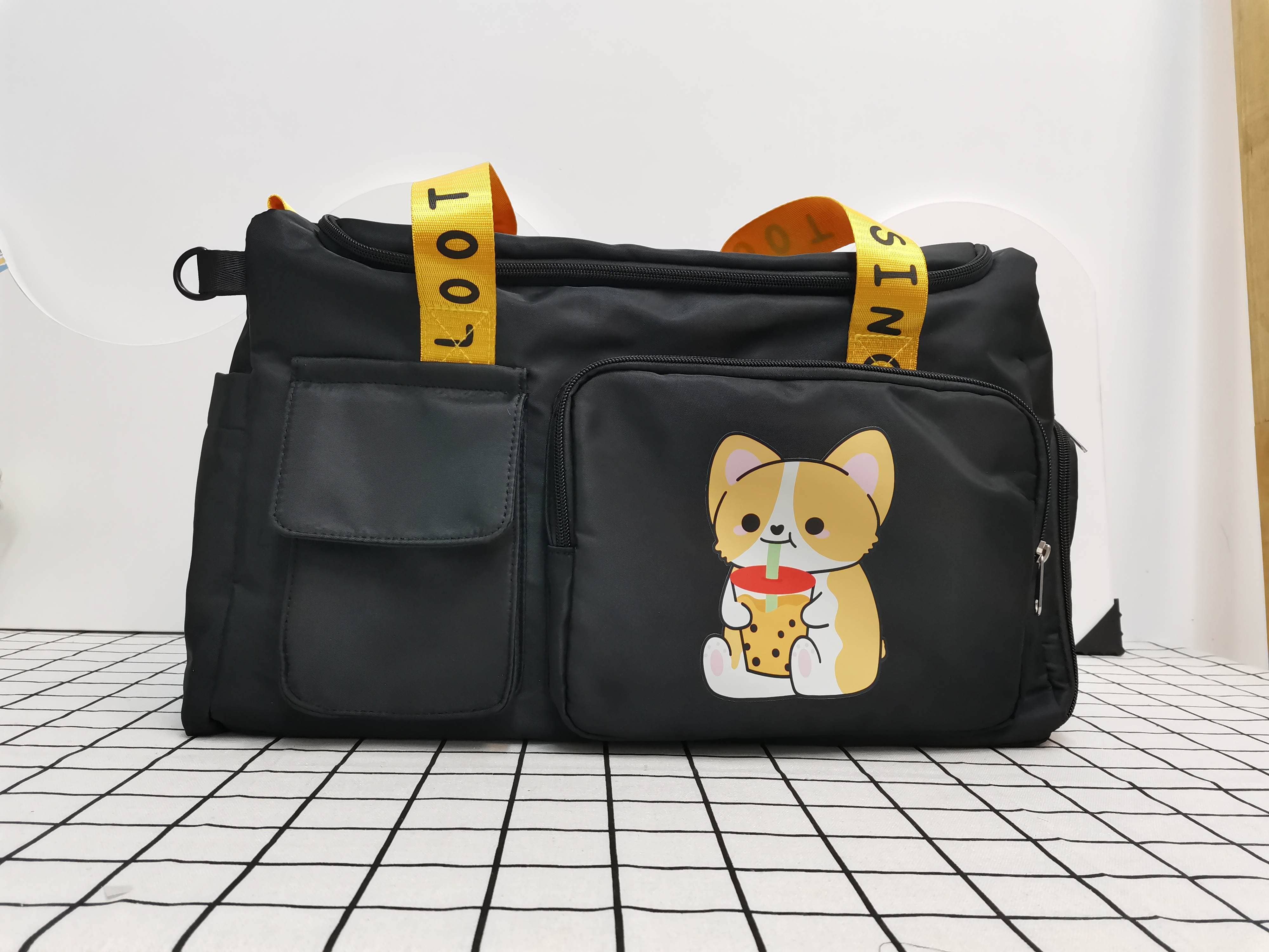 Single Sploot - Wholesale Weekender Bag - Women's - Boba Corgi Duffle Bag1