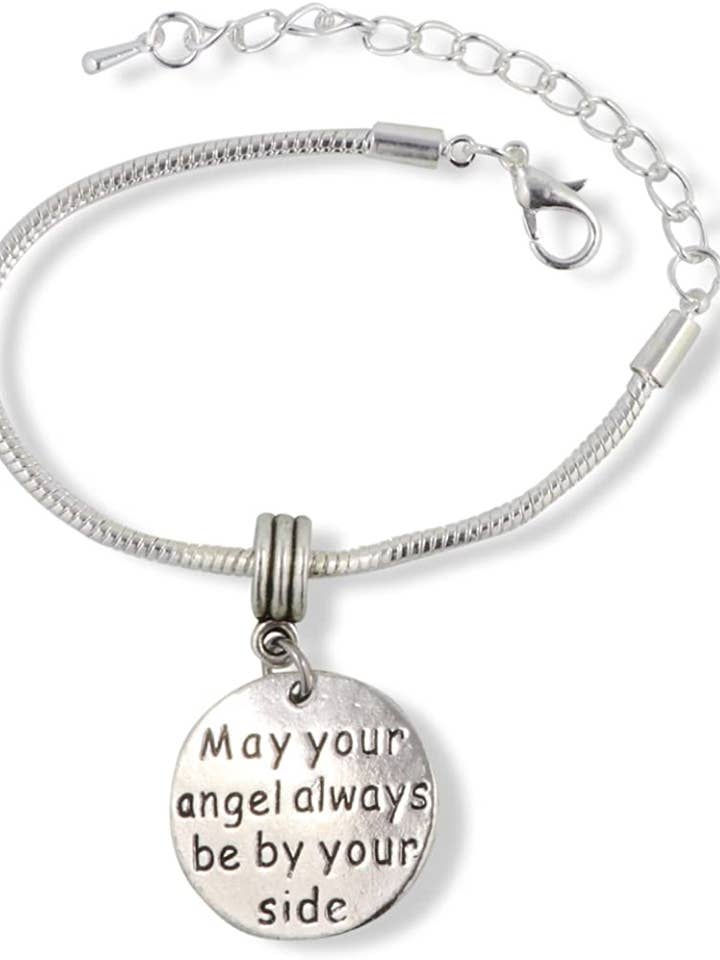 Emerald Park Jewelry May Your Angel Always be by Your Side - Braccialetto con ciondolo per la vendita all'ingrosso da parte di Dave The Bunny