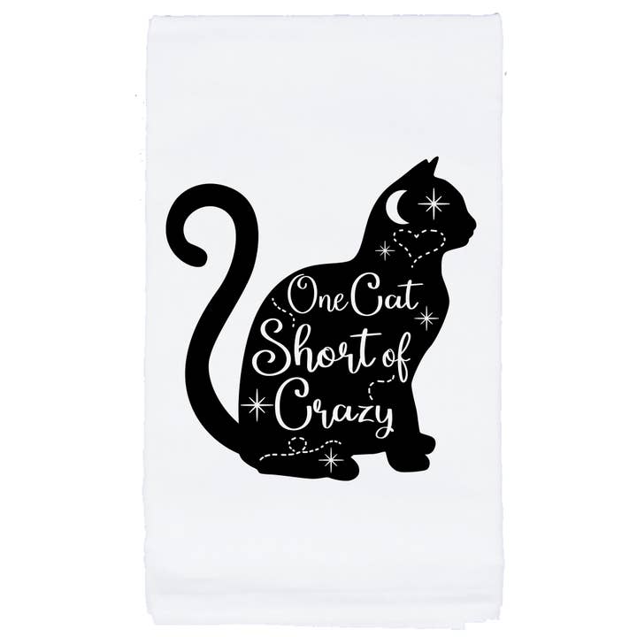 Cat Crazy tea towel for wholesale by Sycamore Creek Makers