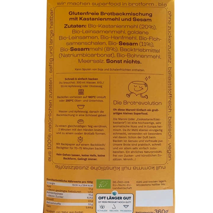 My Makery - Wholesale Bread Mix - organic chestnut bread baking mix sesame7