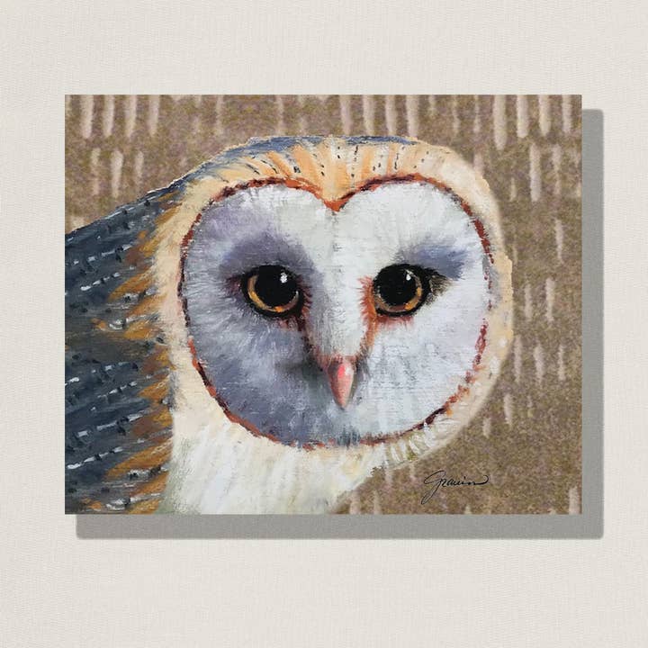 Barn Owl Face for wholesale by Graviss Studios