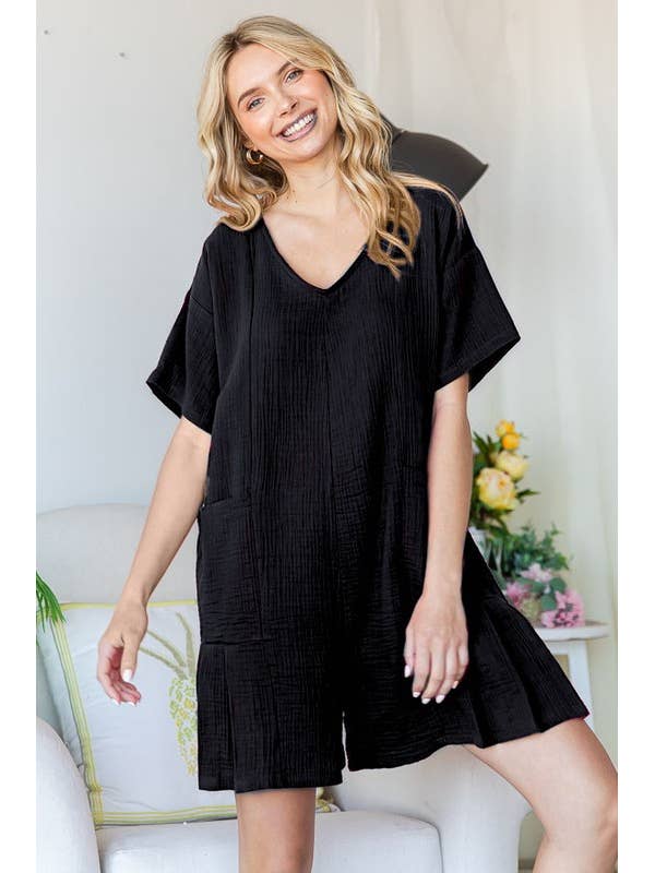 TUTINA A MANICHE CORTE CON PIEGHE IN TINTA UNITA per la vendita all'ingrosso da parte di Pink Irene Wholesale