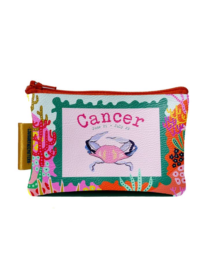 Sac à main en cuir végétalien Cancer pour la vente par Lousurfacepattern