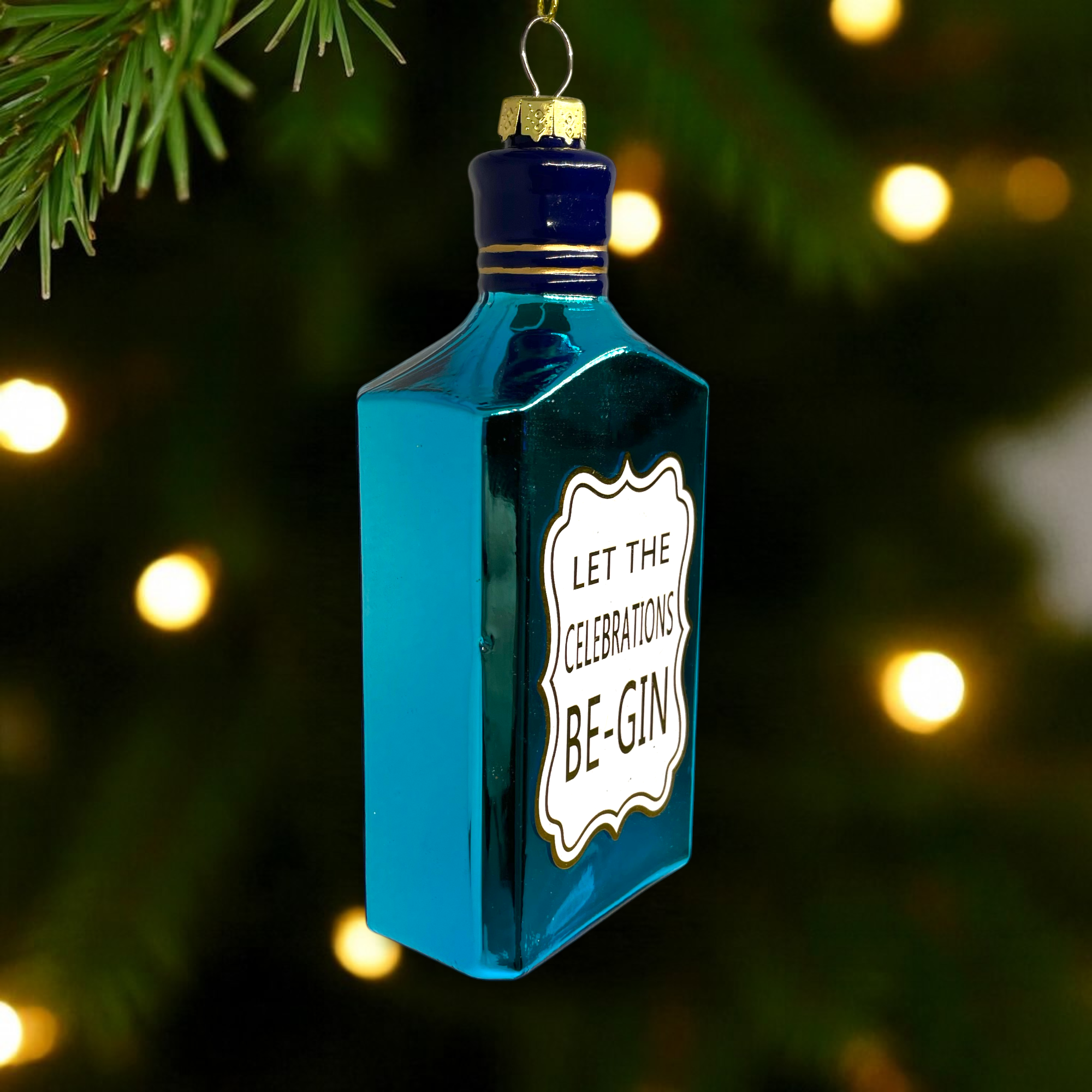 Noel Box - Wholesale Ornament - Gin Bottle Christmas Ornament – Glass Bar Décor3