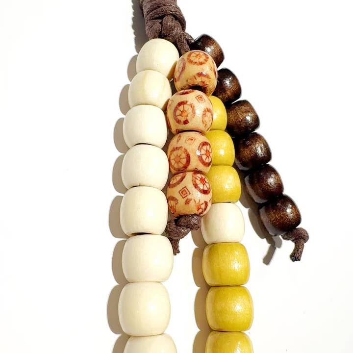 Ornaments-Cotton thread, wooden beads hand knitting for wholesale by Eagle Crest Industries Inc.