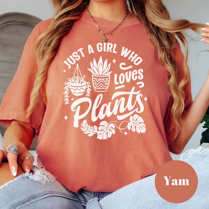 Epic Life - Designed - Wholesale T-shirt (graphic) – women's - Just A Girl Who Loves Plants Shirt, Comfort Colors® Plant Mom Tee, Plant Lover Gift, Gardening Shirt, Houseplant Addict Shirt, Succulent Tee6