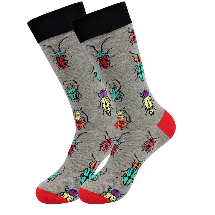 Sick Socks – Beetles / Bugs – Insect Casual Dress Socks for wholesale by Real Sic