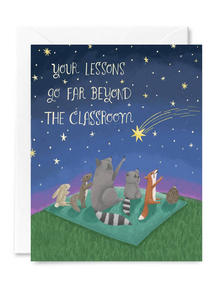 Learning Beyond Classroom Teacher Appreciation Greeting Card for wholesale by Courtney Beyer Design