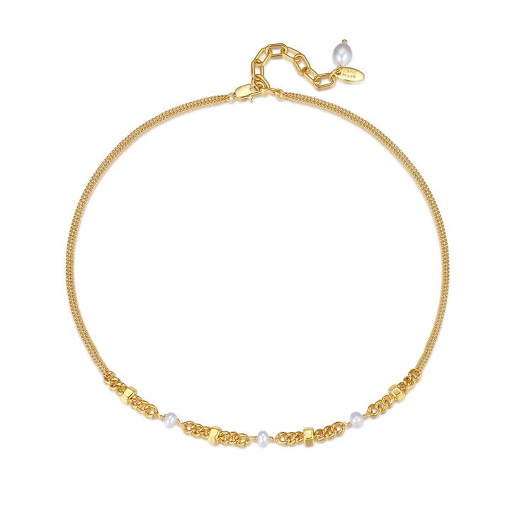 Populaire dubbele ketting met natuurlijke parels voor wholesale door Classicharms