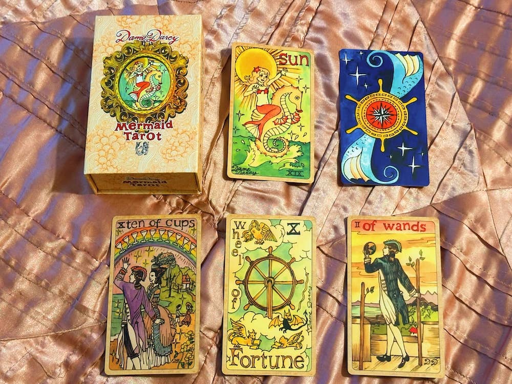 Dame Darcy - Vendita all'ingrosso Tarocchi - Dame Darcy Mermaid Tarot Edizione Gold versione 3.57