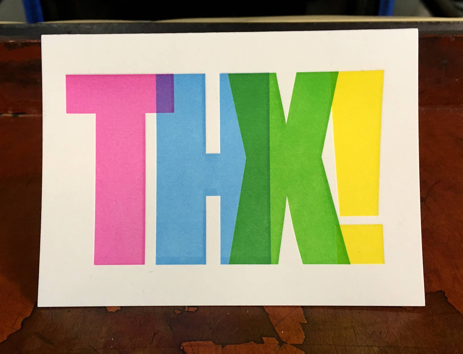 Lady Pilot Letterpress - Wholesale Thank You Card - Big THX Greeting Card2