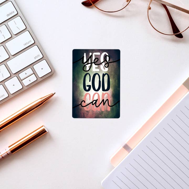 Ja Gud kan kristen religiøs citere bibelsk opmuntring for engroshandel hos Stick With It Sticker Co