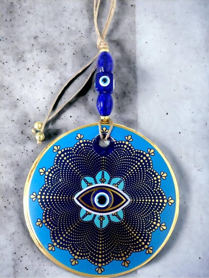 Mixperi | Adorno de pared Avi Glass con cuentas en punta dorada para venta al por mayor de Aladdin