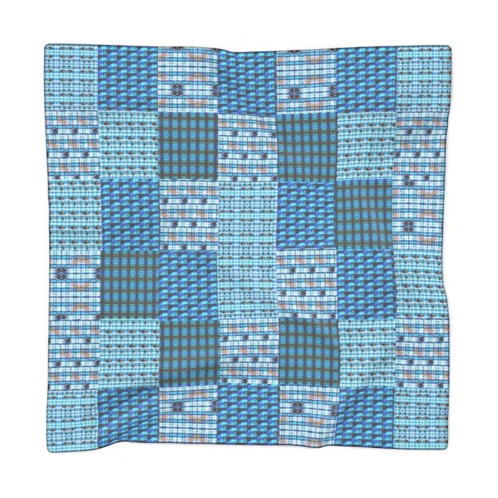 Blue Quilt Scarf for wholesale by Enchanted Dog Designs