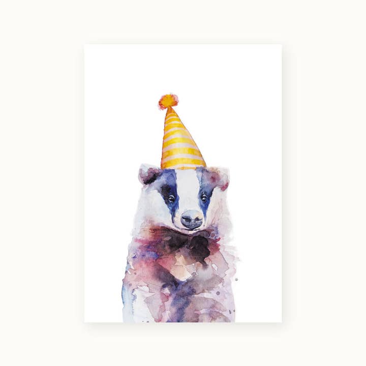 Cartolina di festa con cappello per la vendita all'ingrosso da parte di Veer illustratie