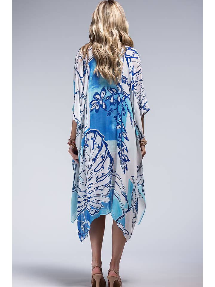 Blue Palm Kimono for wholesale on Faire1