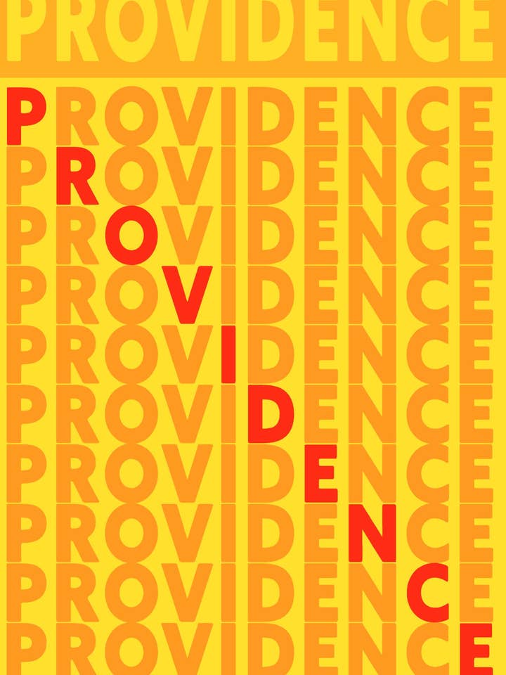 Providence Laranja Pop Art impresso por Girafas e Robots por atacado de Giraffes and Robots Pop Art Studio