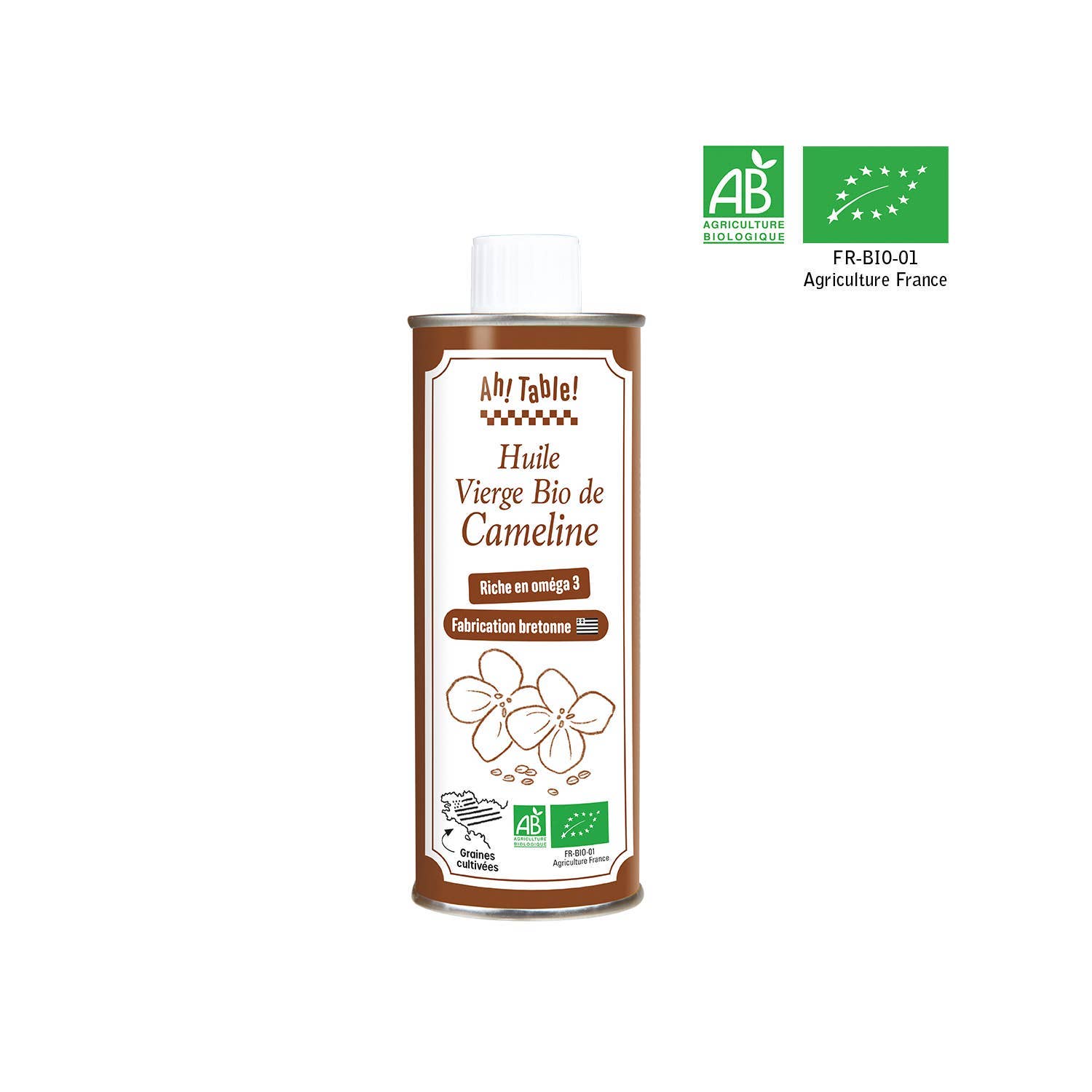 Ecodis - Grand Beau - Wholesale Cooking Oil - Organic Virgin Camelina Oil 250 ml - Ah! Table!