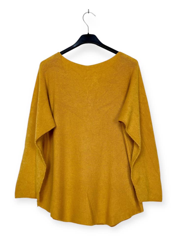 Lucky Nana - Wholesale Knit Sweater - Women's - AH 3165 - V-Neck Sweater with Bohemian Flocking16