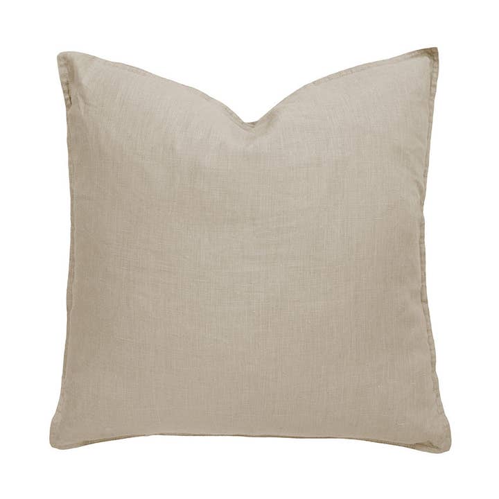 Linen Square Cushion - Pebble for wholesale by Bambury
