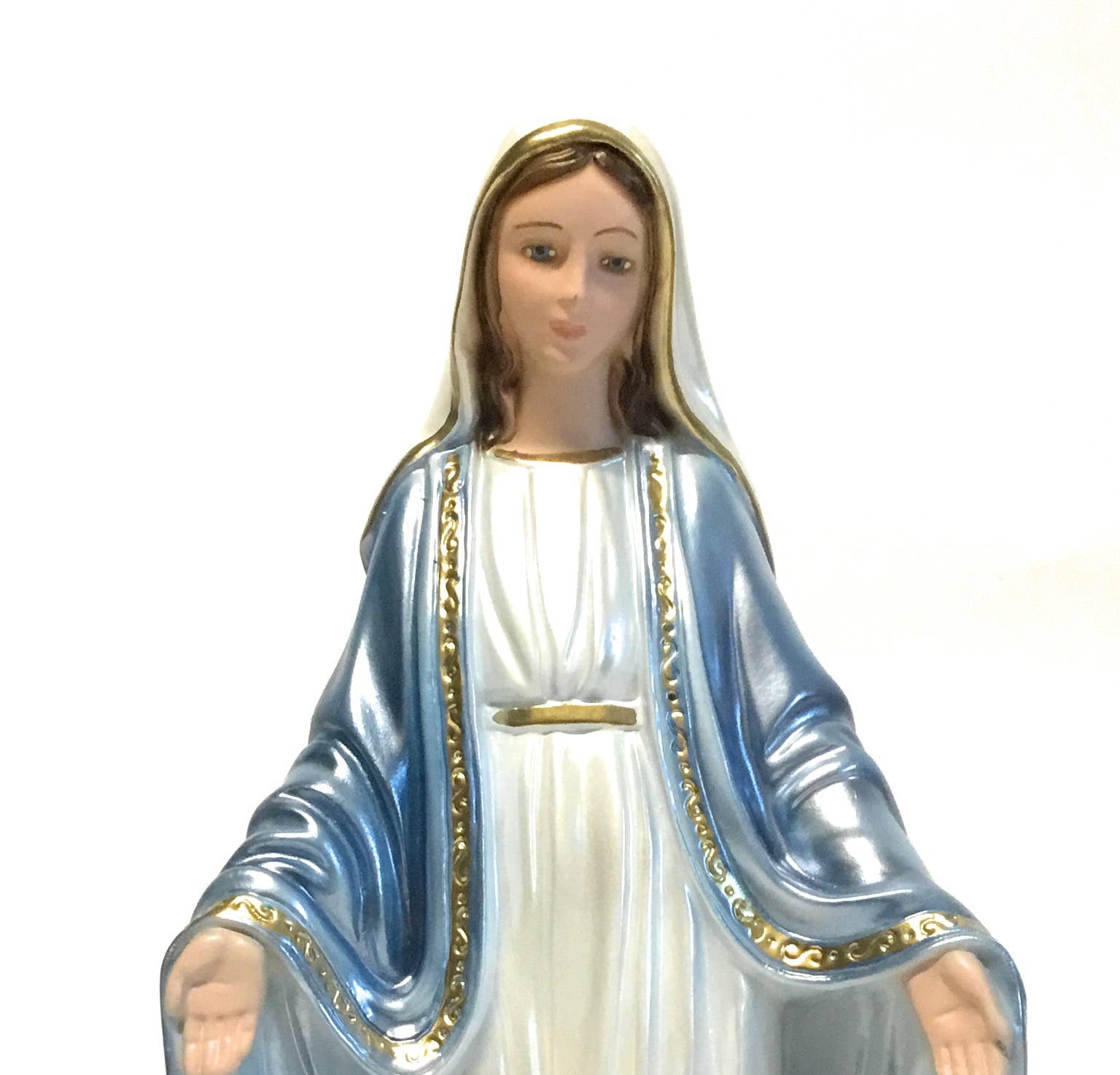 Costa Articoli Religiosi - Vendita all'ingrosso Statuette decorative - Statua Madonna Miracolosa cm. 33 in gesso madreperlato1