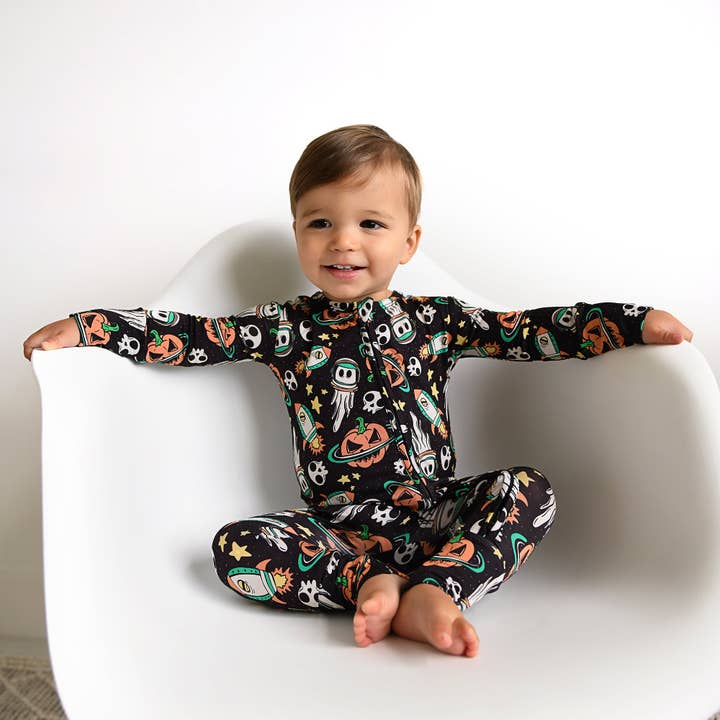 Gigi and Max - Wholesale Sleepsuit - Baby - Igor Zip Bamboo Baby Clothing Sleepies Little Halloween