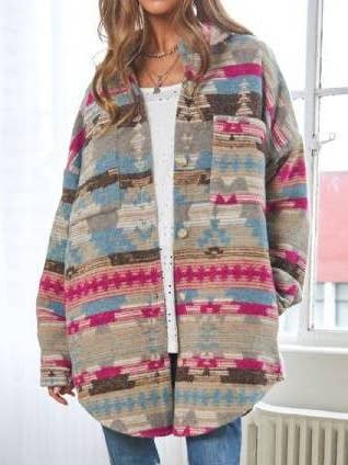 HIDDENBRAND - Wholesale Jacket - Women's - Aztec Tweed Western Jacket12
