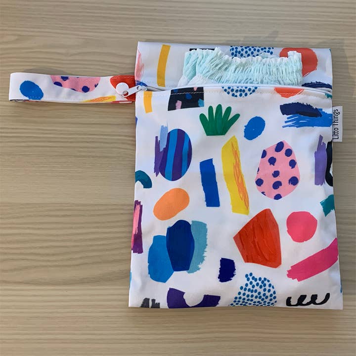 Litto Things - Wholesale Wet bag – Child & baby - Small Wet Bag - First Watercolour Painting2