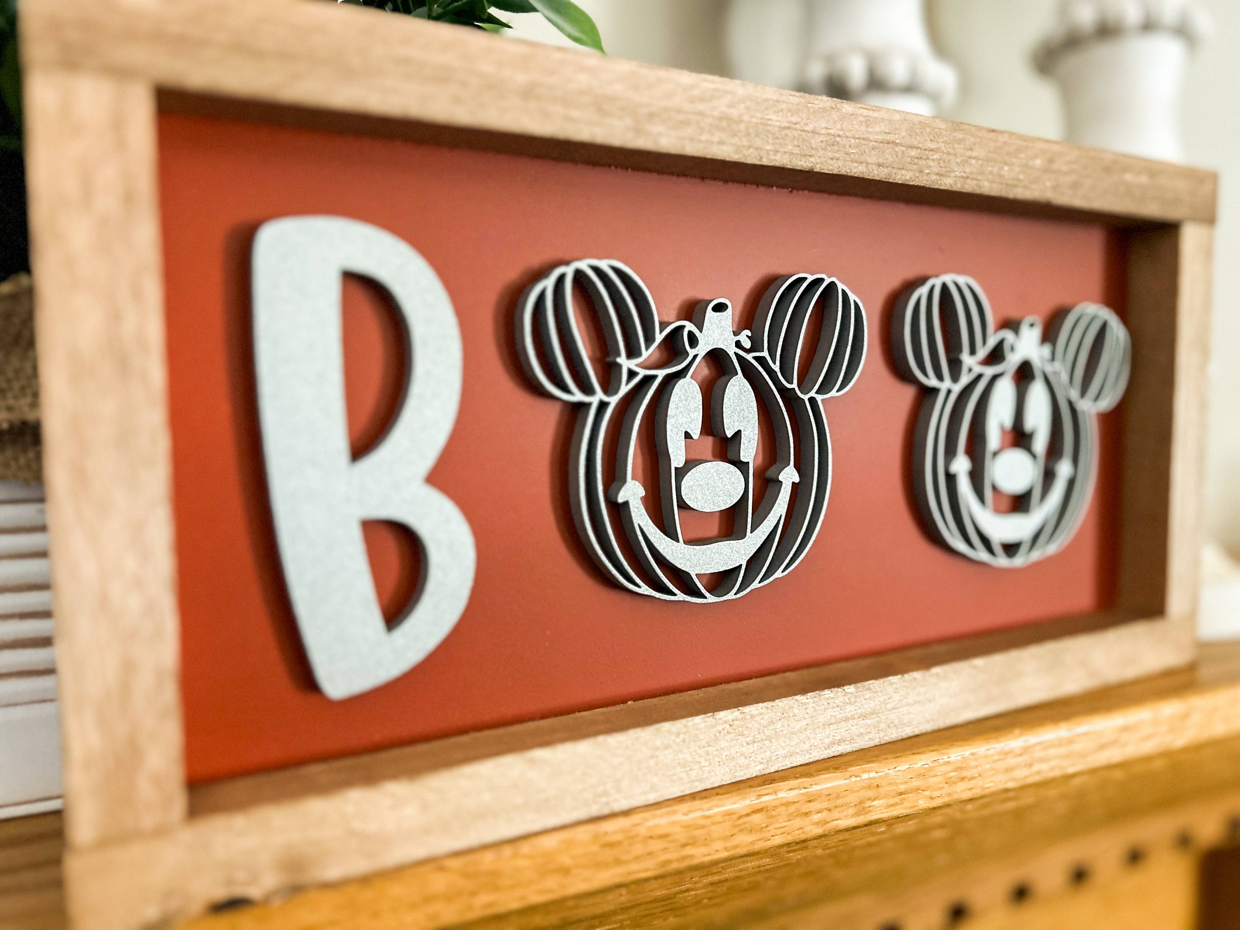 Three Bees Decor - Wholesale Wall Sign - Boo Mickey Head1