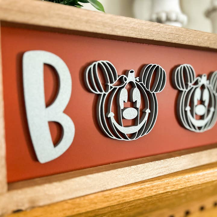 Three Bees Decor - Wholesale Wall Sign - Boo Mickey Head1