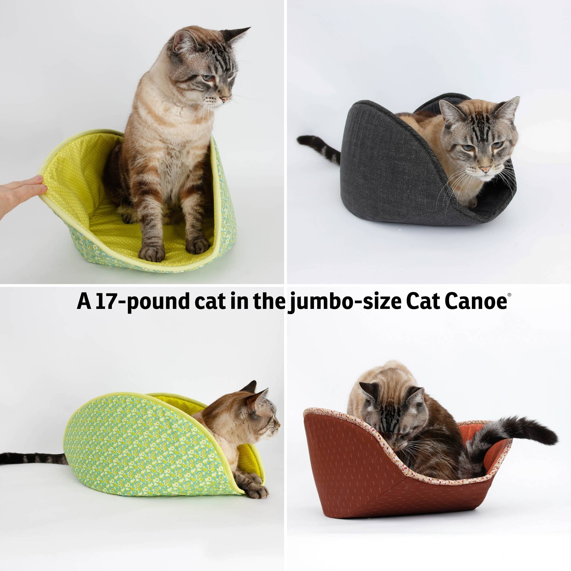 The Cat Ball - Wholesale Pet Bed - Cat/Dog - Jumbo Cat Canoe Bed - Taco-Shaped Nest for Cats and Dogs22