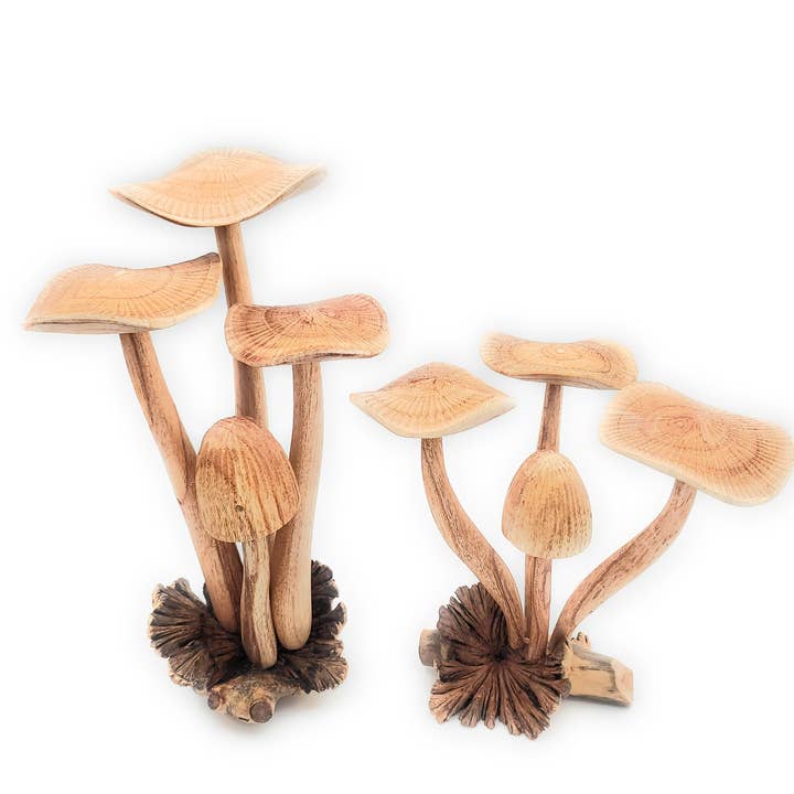 A Lost Art - Wholesale Decorative Tabletop Object - Hand Carved Jumbo Wooden Magical Mushroom4
